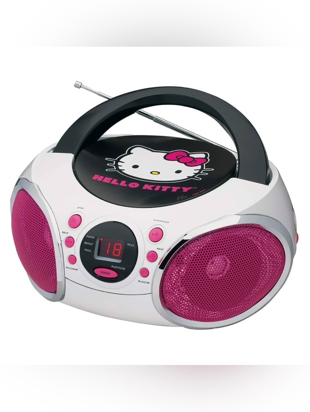 Hello Kitty CD Player - AM/FM Radio & Portable Boombox - Picture 12 of 12